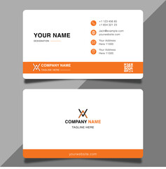 creative and modern yellow business card design template