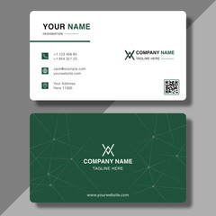 modern green business card template design