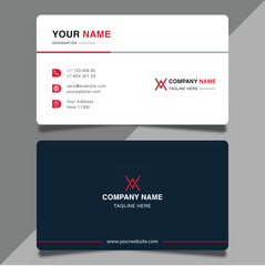 Simple and modern business card design template
