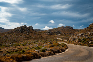 Schöne Bergstraße auf Kreta