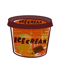 カップアイス　チョコレート