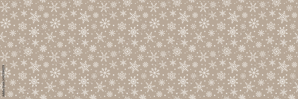 Poster snowflake seamless pattern vector. christmas wrapping paper. snow background