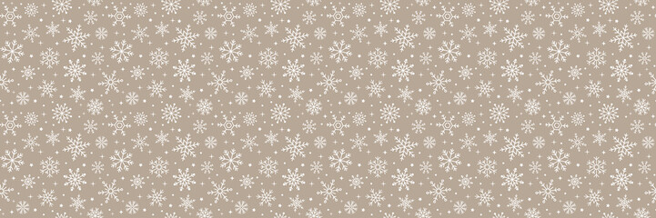 Snowflake seamless pattern vector. Christmas wrapping paper. Snow background