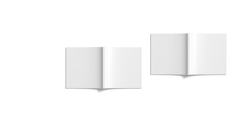 Blank square magazine illustration with copyspace. 3D Render.