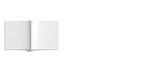 Blank square magazine illustration with copyspace. 3D Render.