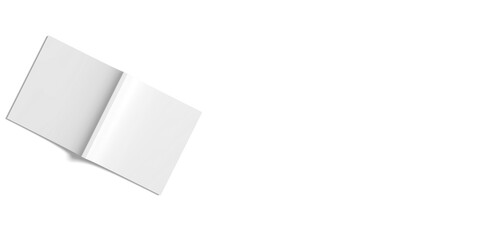 Blank square magazine illustration with copyspace. 3D Render.