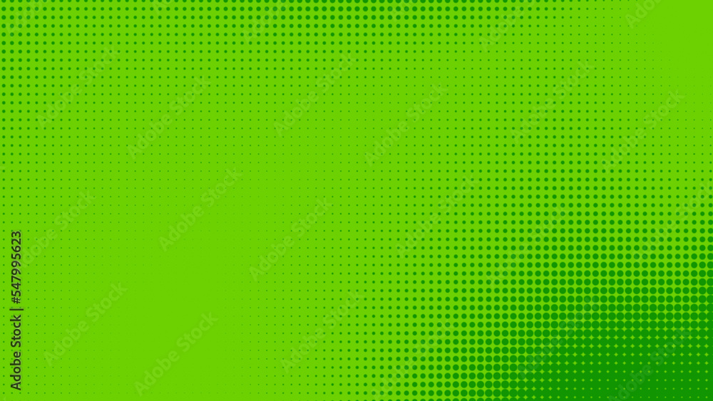 Poster dots halftone green color pattern gradient texture with technology digital background. dots pop art 