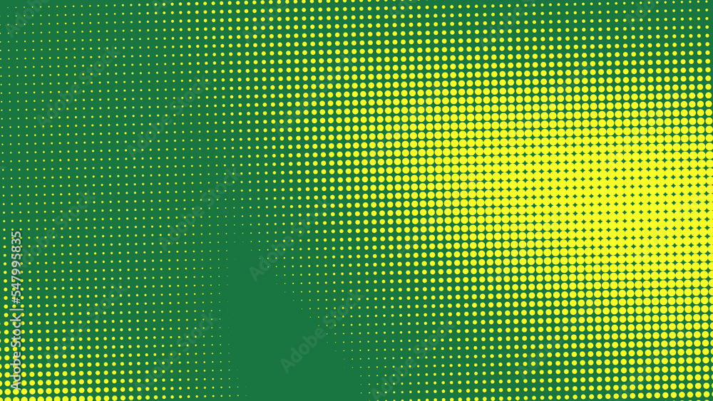 Poster dots halftone yellow green color pattern gradient texture background.