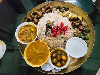 29.12.2021. Tarapith, West Bengal, India. non vegetarian prasad of kali puja in tarapith town.