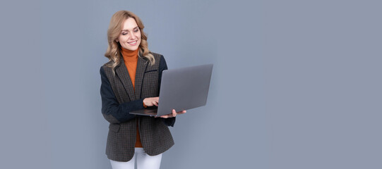 Let your fingers do the talking. Freelance writer post blog online. Writing online. Woman portrait,...