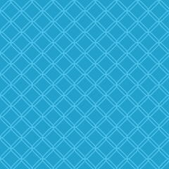 Vector seamless pattern with rhombus diagonal lines on blue background