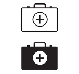 Briefcase icon set.  Set of briefcase sign.