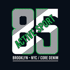 Brooklyn nyc sport typography, tee shirt, graphics, vectors