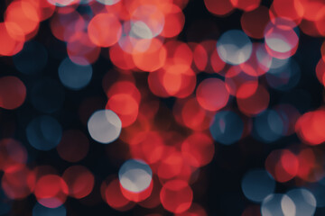 Bokeh vintage red glitter lights background