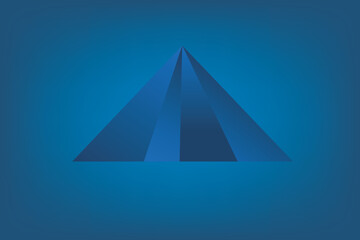 pyramid mountain with modern pattern with arrows