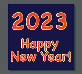 banner of the new year 2023 with golden numbers. vector icon for the New Year 2023. graphics, typography of New Year's figures in a smooth gradient. Chat dialog background design, invitation card 
