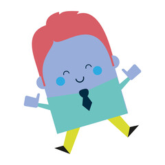 Illustration of a happy businessman - business and working design