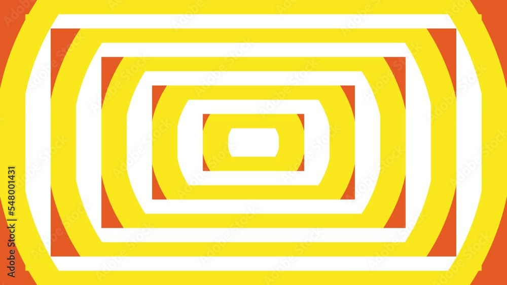 Aufkleber abstract dynamic pattern with yellow, orange and white color combination. endless motion graphic mos