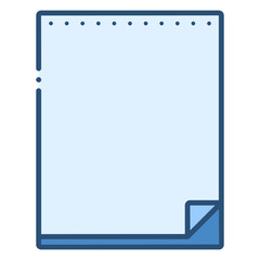 sticky notes blue icon