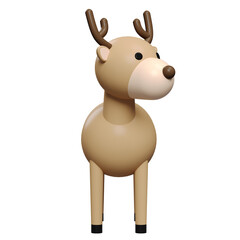 3D Reindeer rendering for Christmas character model