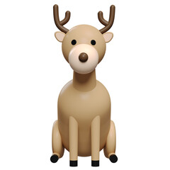 3D Reindeer rendering for Christmas character model
