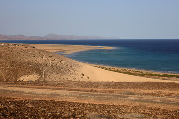Sotavento of Jandía beach in the south of Fuerteventura 