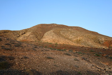 View in the mountain of Hendida to Fuerteventura