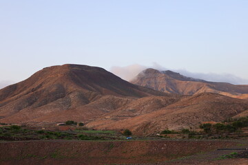 View in the mountain of Hendida to Fuerteventura