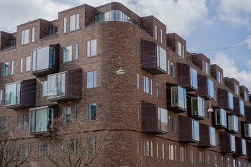 Residential houses. Residential buildings in the city of Copenhagen. Denmark.