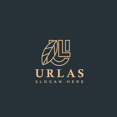 Naklejka premium Urlas minimalist logo design