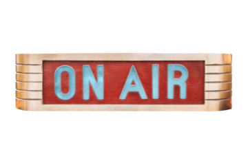 Vintage illuminated studio On Air sign