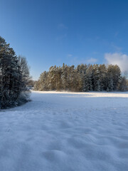 A winter day in the countryside of Latgale