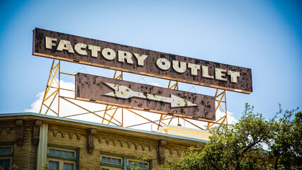 Obraz premium Street Sign FACTORY OUTLET