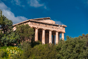 Fototapeta premium The Temple of Hephaestus or Hephaisteion is a well-preserved Greek temple in Athens, Greece
