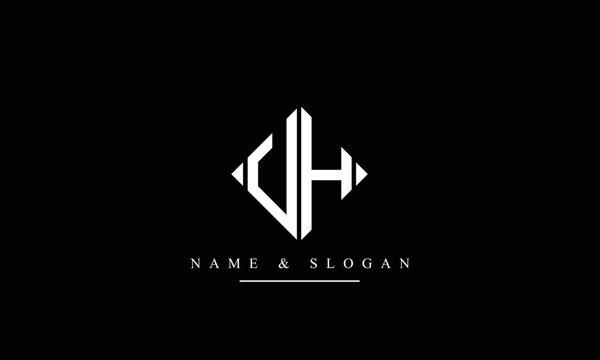 VH, HV, V, H abstract letters logo monogram