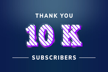 10 K subscribers celebration greeting banner with Stripe Design