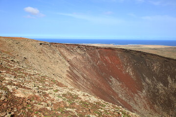 Obraz premium View on the volcano Calderón Hondo to Fuerteventura 