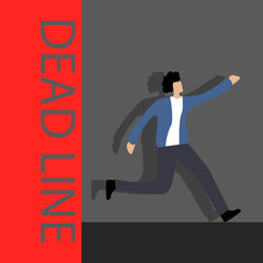 icon of a person who runs from the deadline