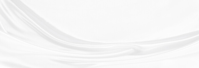 White gray satin texture that is white silver fabric silk panorama background with beautiful soft blur pattern natural.