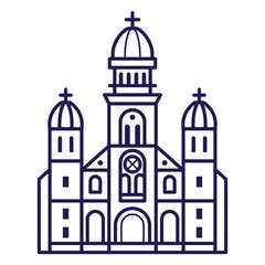 Christian Cathedral or Parish Church Icon