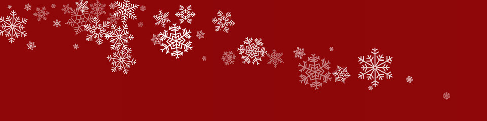 White Snowfall Vector Transparent Panoramic