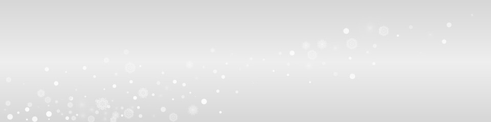Gray Snow Vector Grey Panoramic Background.