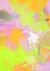 Fototapeta na wymiar Hand drawn brush stroke, color painting's background
