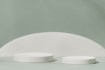 Scene with a podium for product presentation, 3d rendering