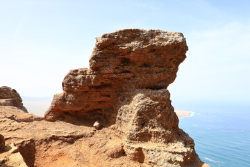 View on the caves of Suecos to Lanzarote
