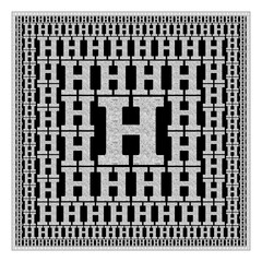 Fototapeta premium Emblem in black and white with capital letter H design conception called Pyramid