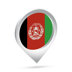 Obraz premium Afghanistan flag 3d pin icon