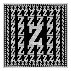 Emblem in black and white with capital letter Z design conception called Pyramid