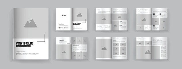 12 page interior catalogue template minimalist design
