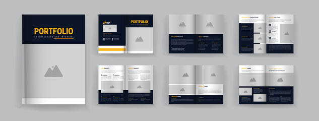 12 page interior catalogue template minimalist design